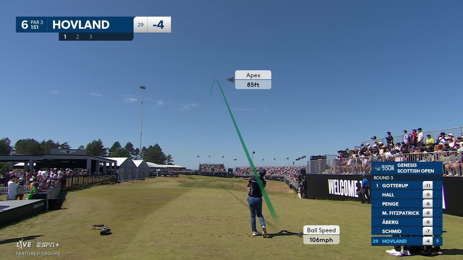 Viktor Hovland makes birdie on No. 6 at Genesis Scottish Open