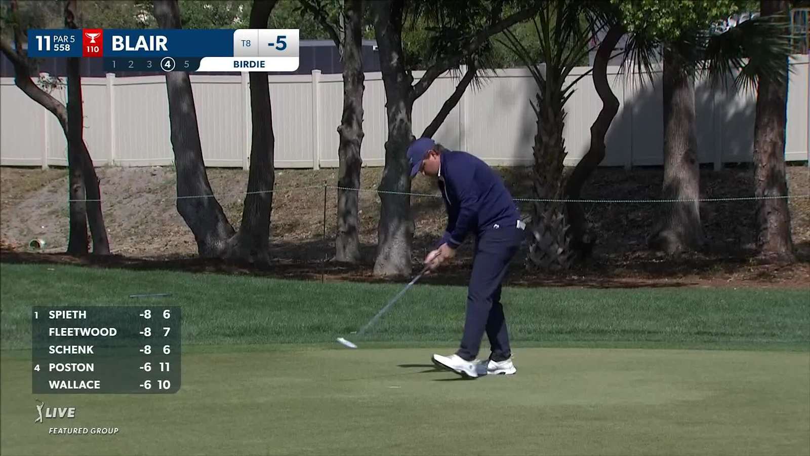 Zac Blair converts birdie putt at Valspar