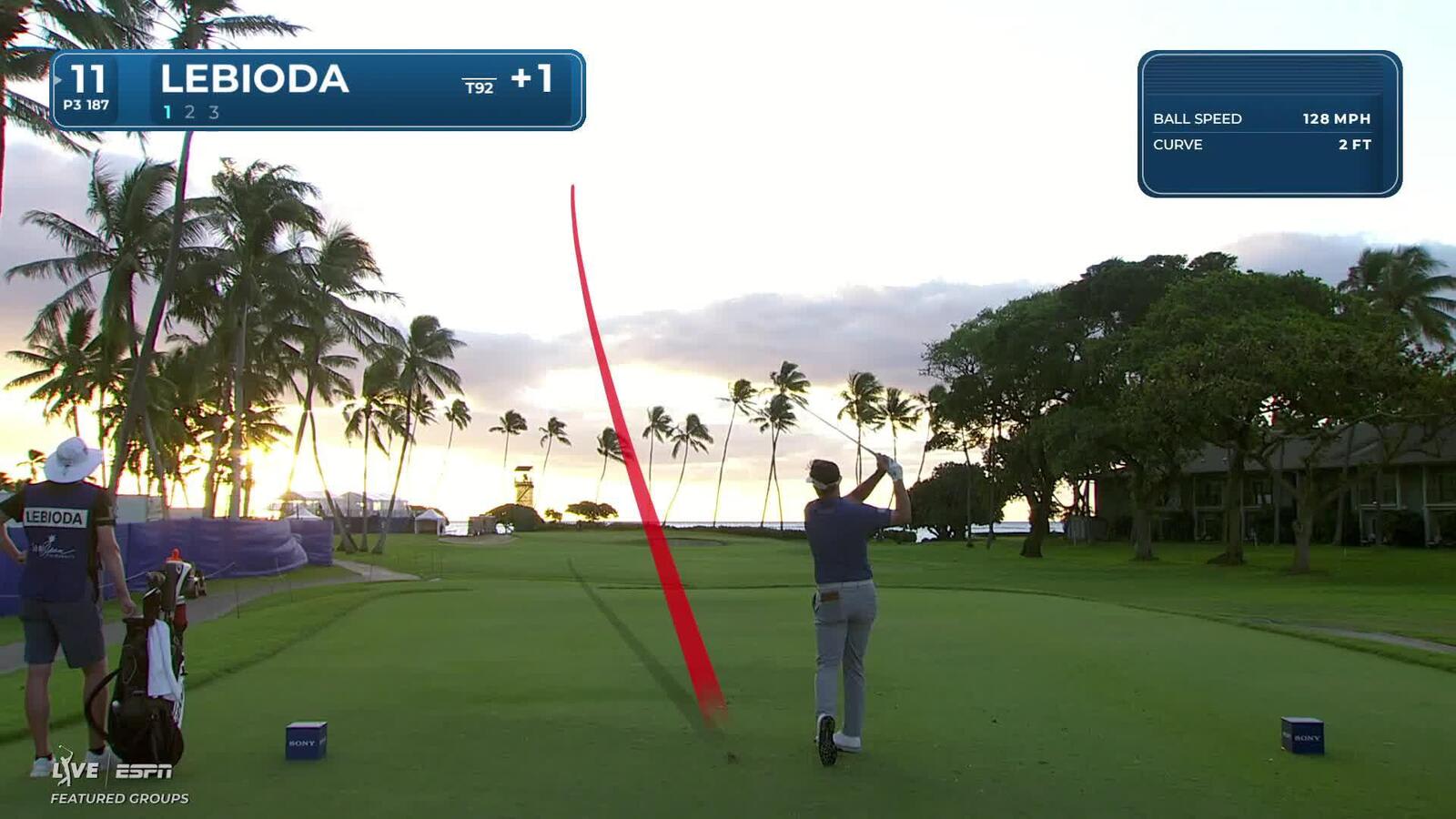 Hank Lebioda sinks 38-foot birdie putt on No. 11 at Sony Open
