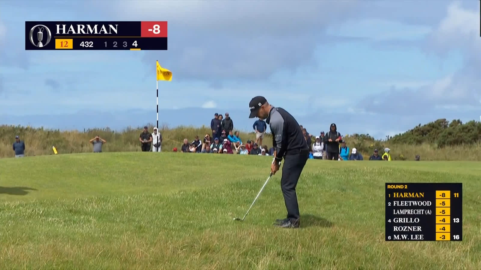 Brian Harman's clutch chip-in par save at The Open