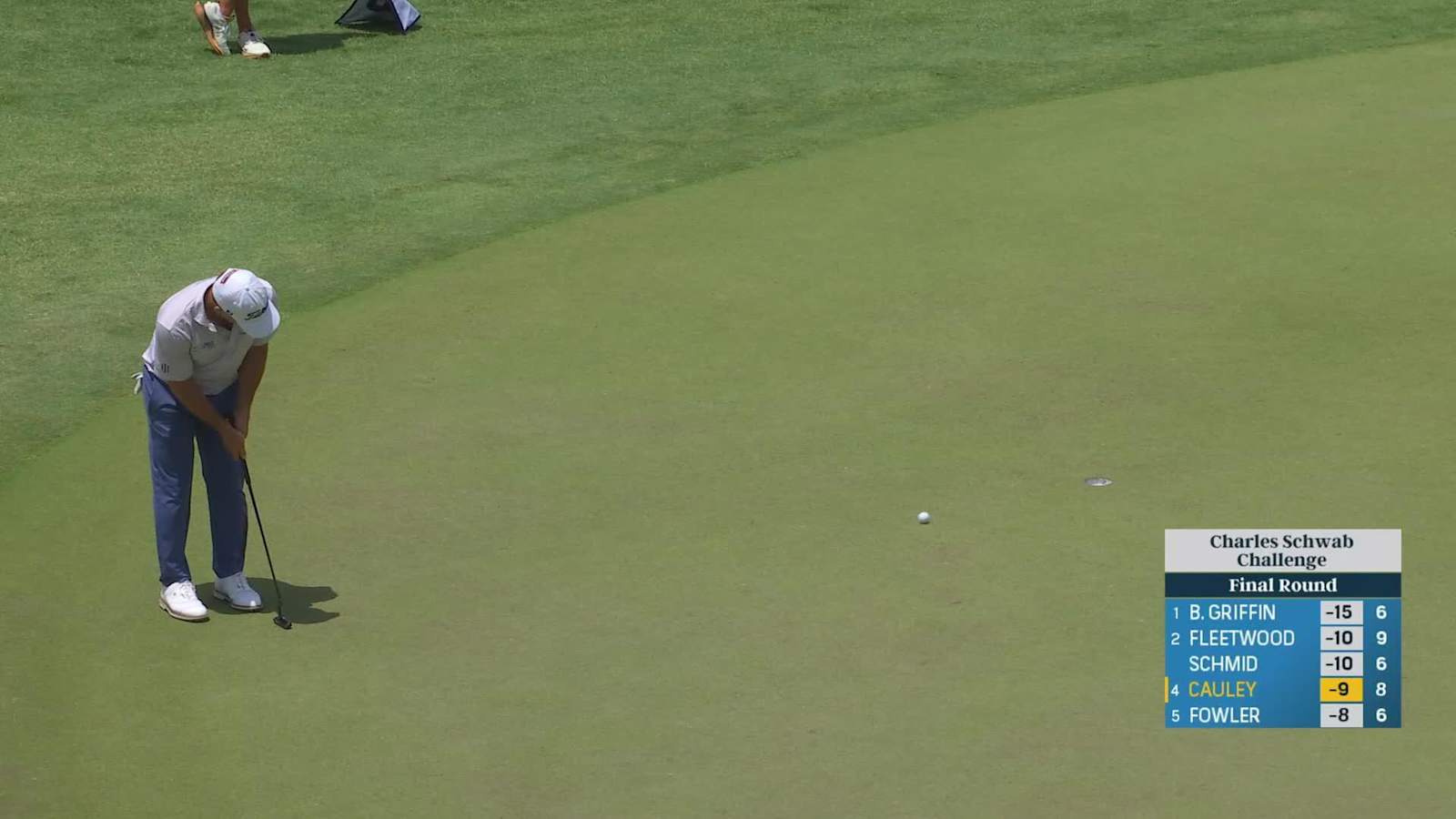 Bud Cauley makes birdie on No. 9 at Charles Schwab