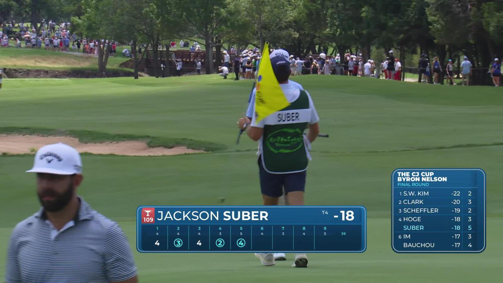 Jackson Suber drains 7-foot putt for birdie on No. 5 at THE CJ CUP