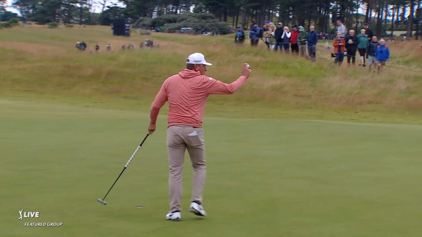 Lucas Glover makes short putt for birdie at Genesis Scottish Open