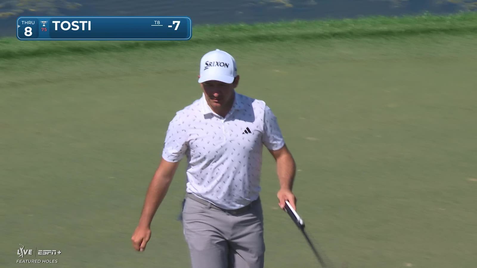 Alejandro Tosti holes 15-foot birdie putt at Cognizant Classic
