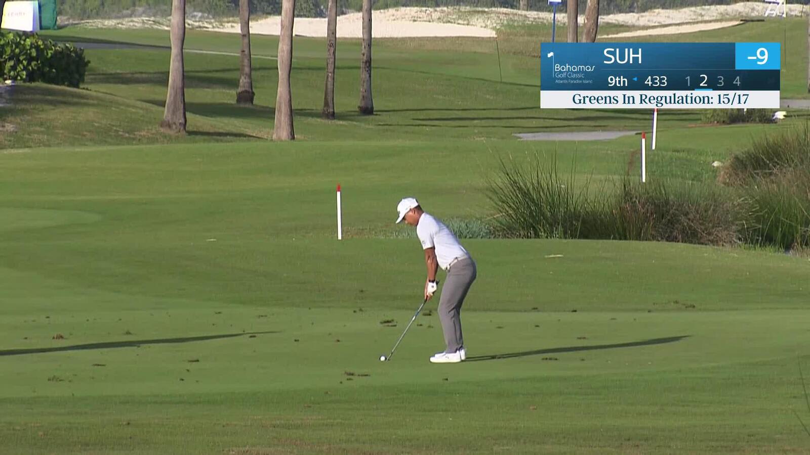 Justin Suh makes birdie on No. 9 at Bahamas Classic Atlantis