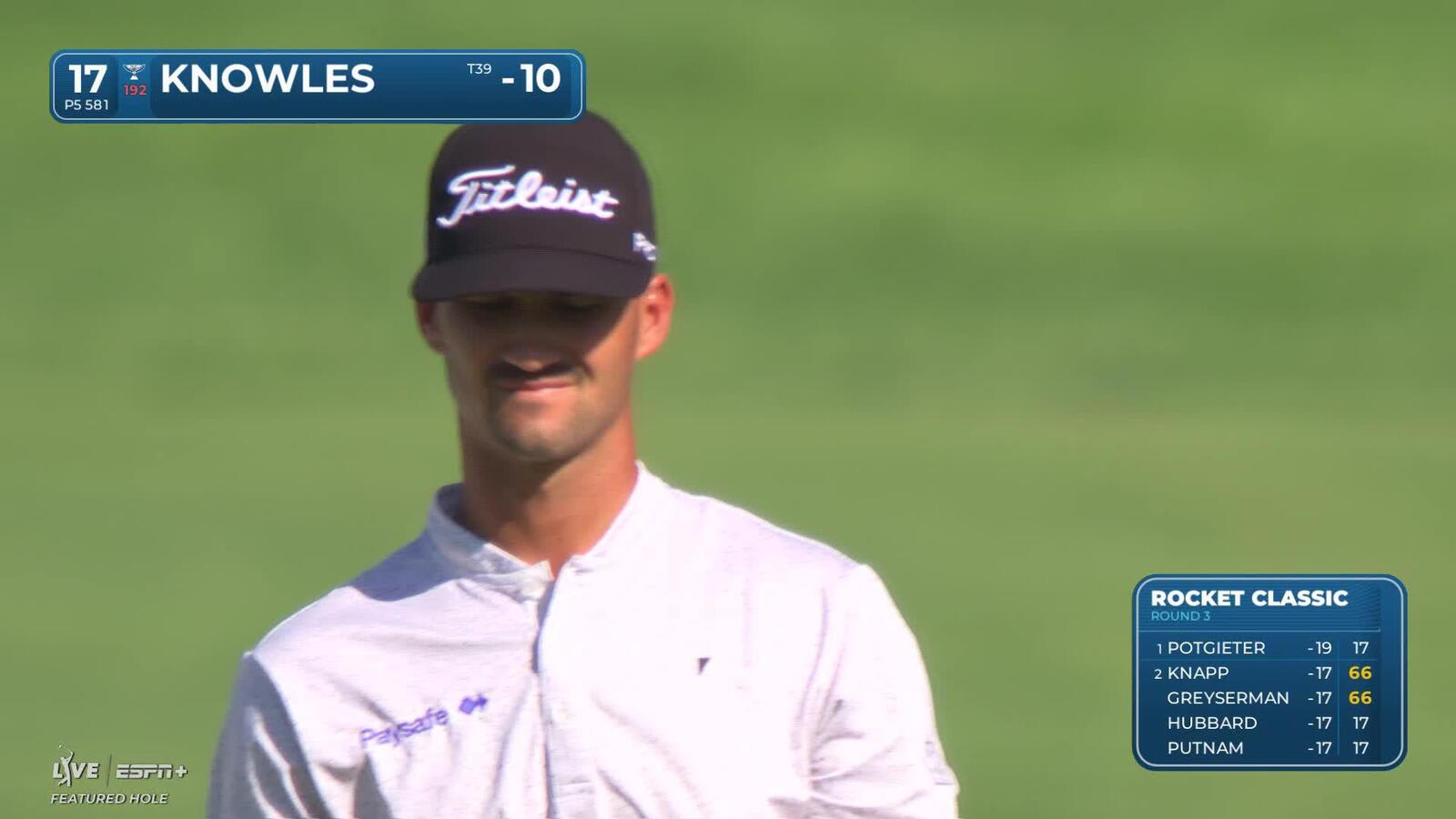 Philip Knowles makes birdie on No. 17 at Rocket Classic