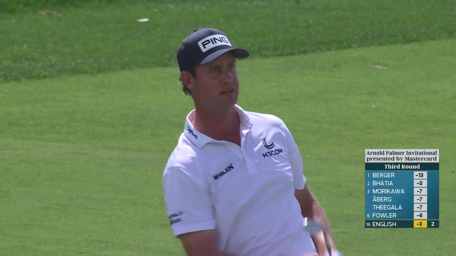 Harris English hits 130-yard approach to 11 feet, sets up birdie on No. 3 at Arnold Palmer