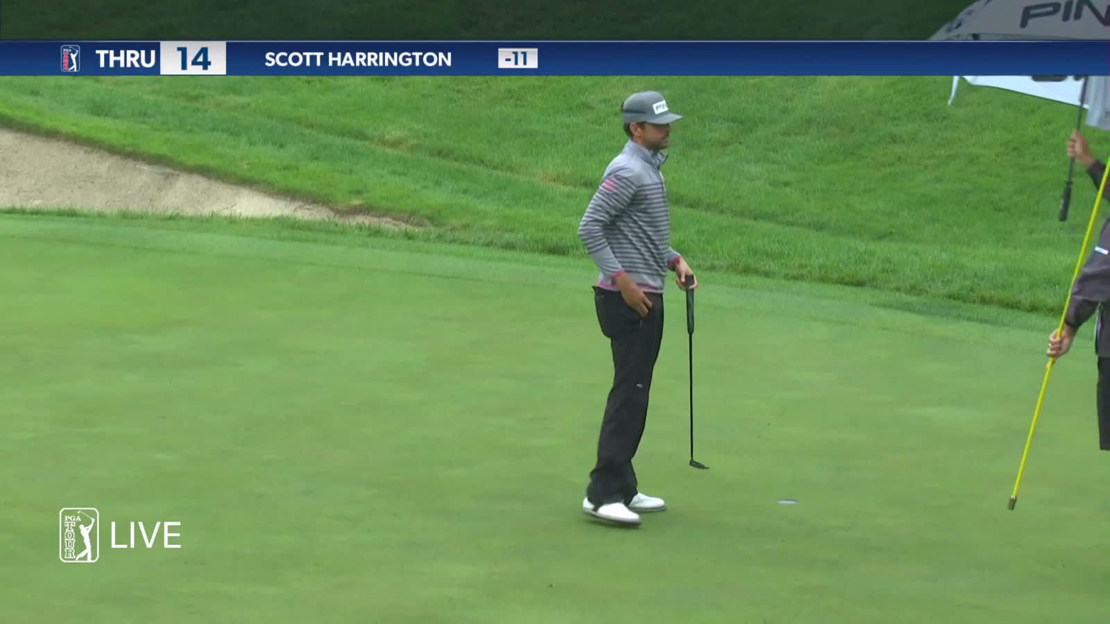 Scott Harrington rolls in short birdie putt at John Deere