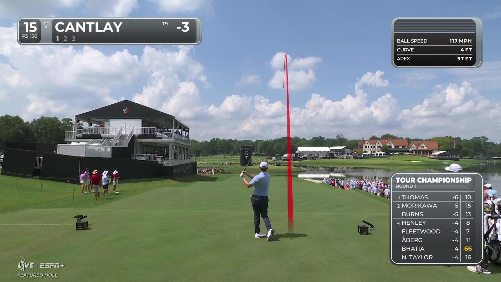 Patrick Cantlay makes birdie on No. 15 at TOUR Championship