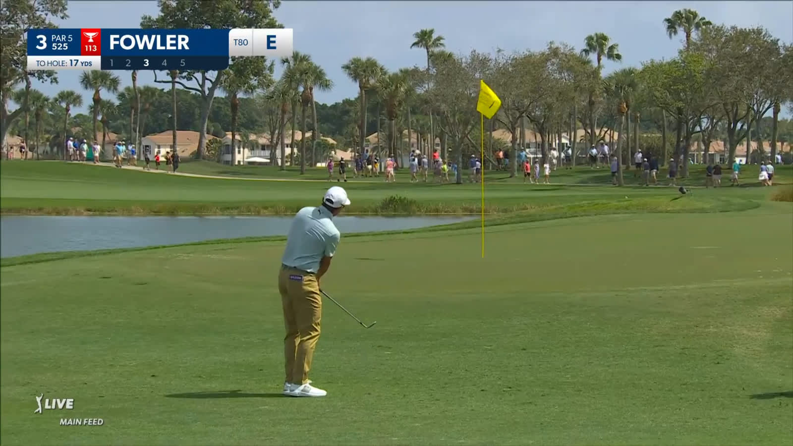 Rickie Fowler gets up-and-down for birdie at Cognizant Classic