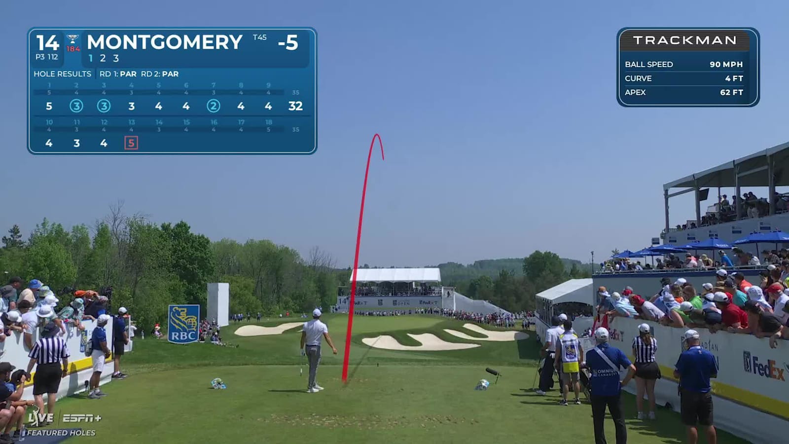 Taylor Montgomery goes flag-hunting to set up birdie at RBC Canadian