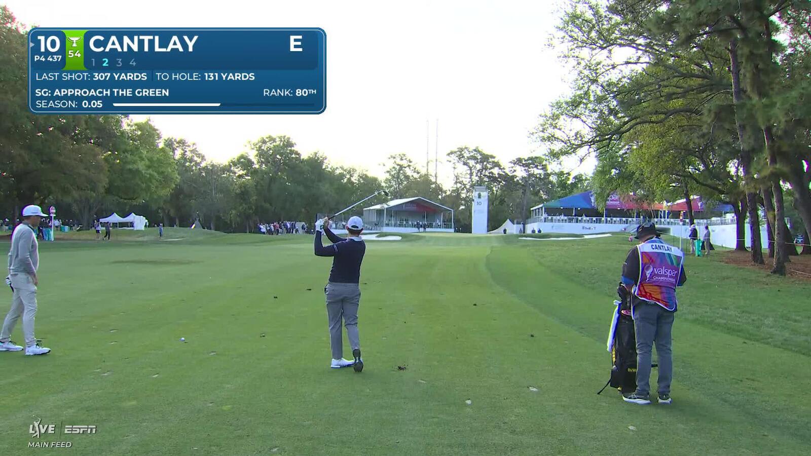 Patrick Cantlay buries 28-foot birdie putt on No. 10 at Valspar
