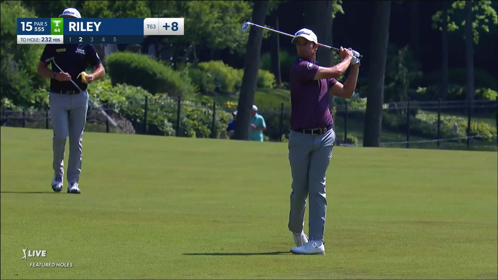 Davis Riley gets up-and-down from greenside bunker at the Memorial