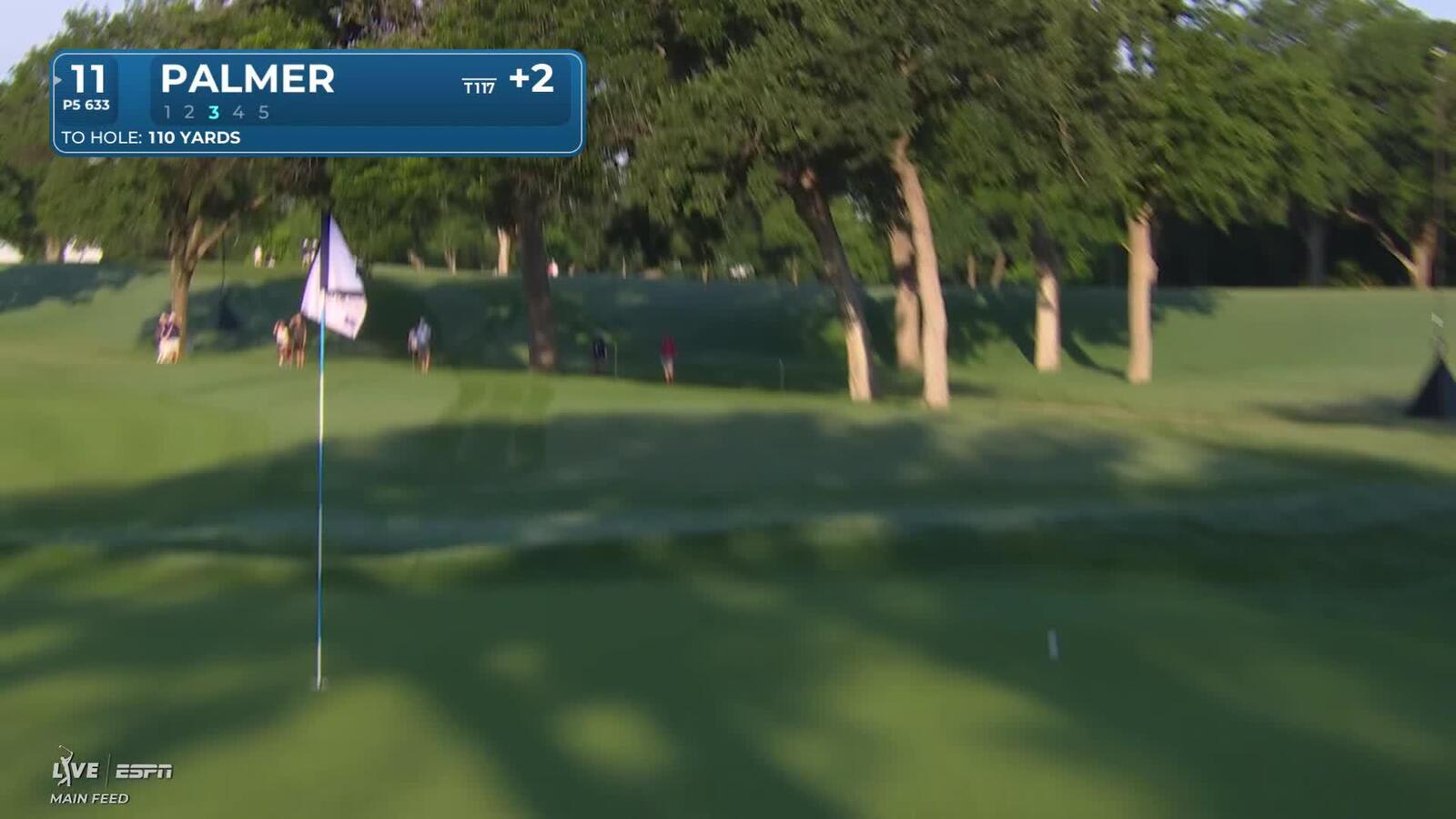 Ryan Palmer's 111-yard approach sets up birdie on No. 11 at Charles Schwab