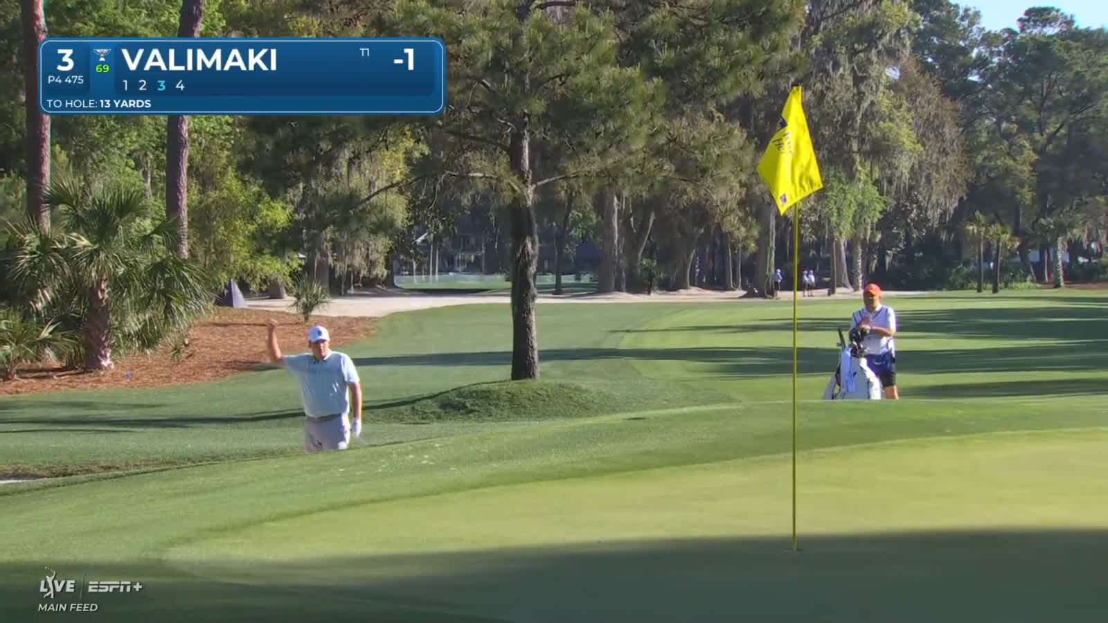 Sami Valimaki holes out from bunker for birdie at RBC Heritage