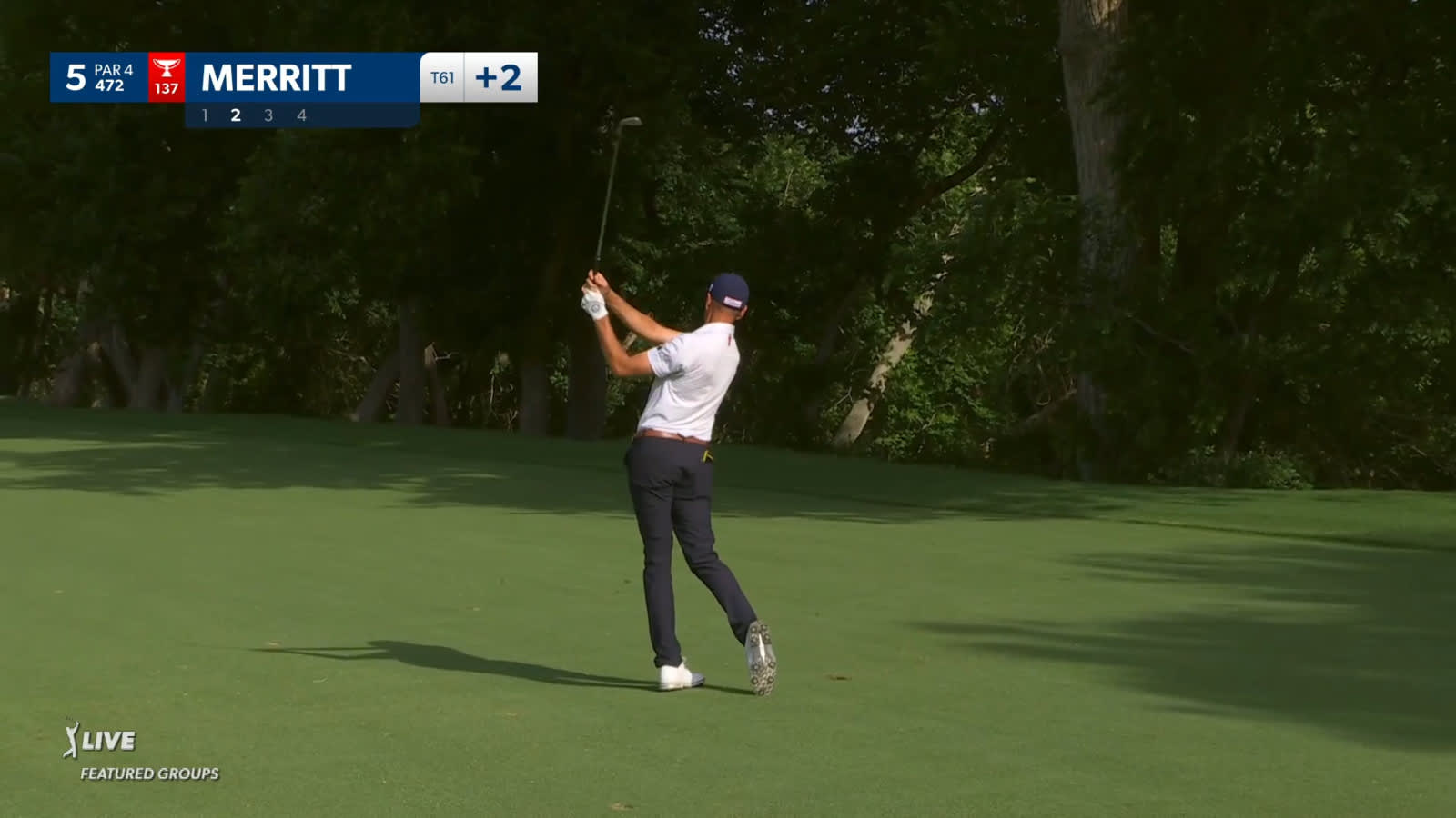 Troy Merritt's approach to 4 feet sets up birdie at Charles Schwab