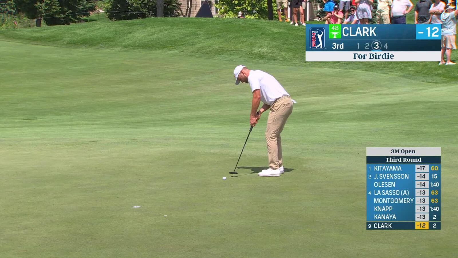 Wyndham Clark makes birdie on No. 3 at 3M Open