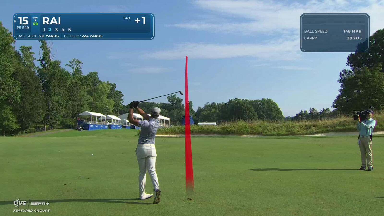 Aaron Rai makes birdie on No. 15 at Wyndham