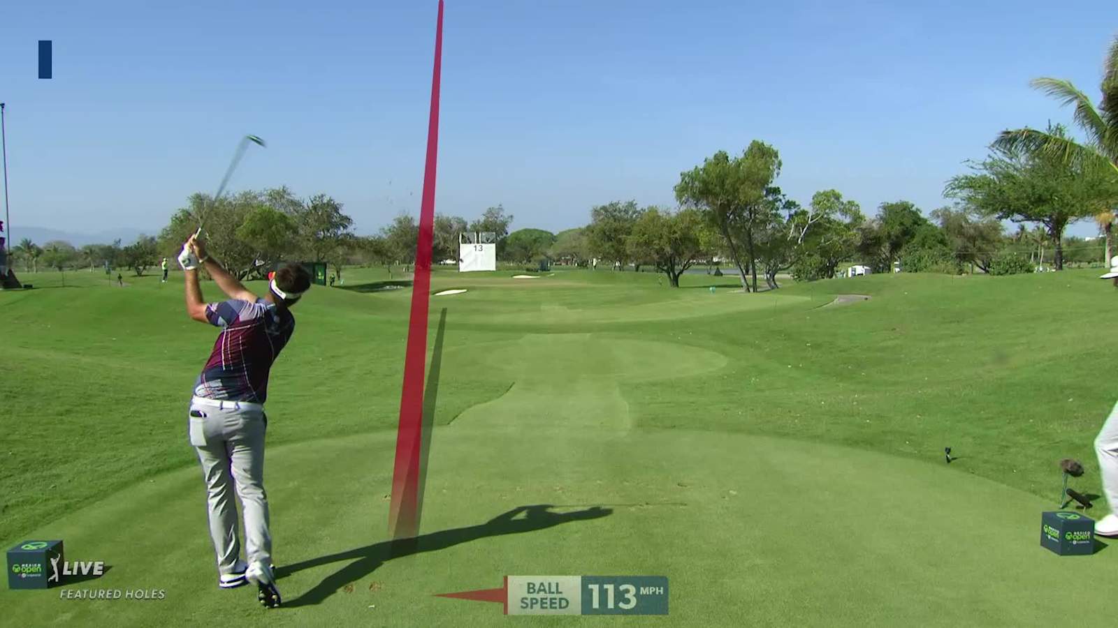Brett Drewitt's tee shot to 4 feet and birdie at Mexico Open
