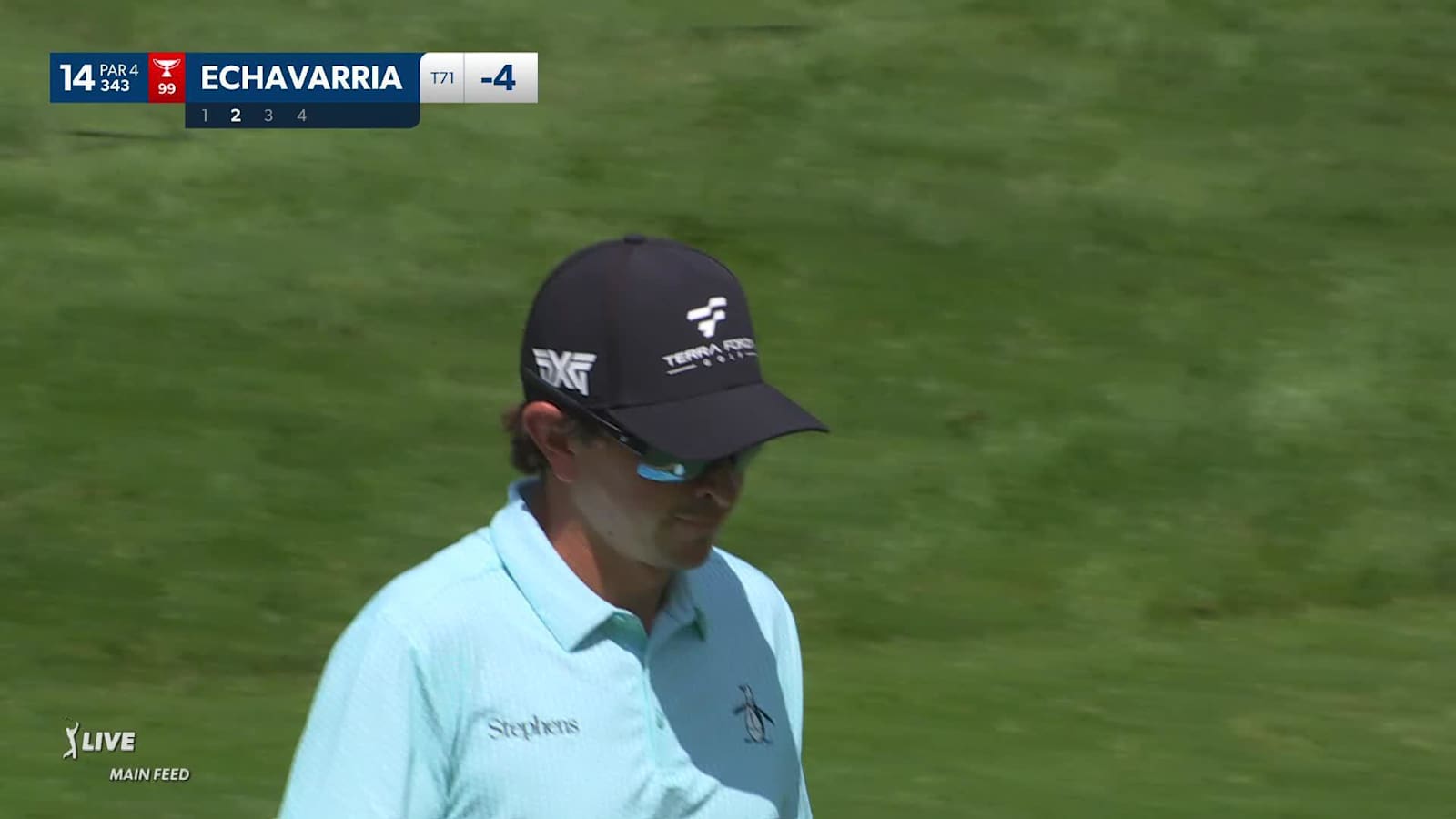 Nico Echavarria makes birdie on No. 14 at John Deere