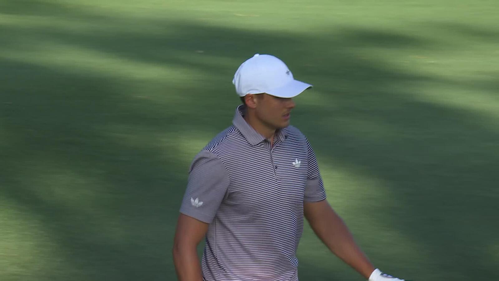 Ludvig Åberg taps in from 1 foot for birdie on No. 16 at THE PLAYERS