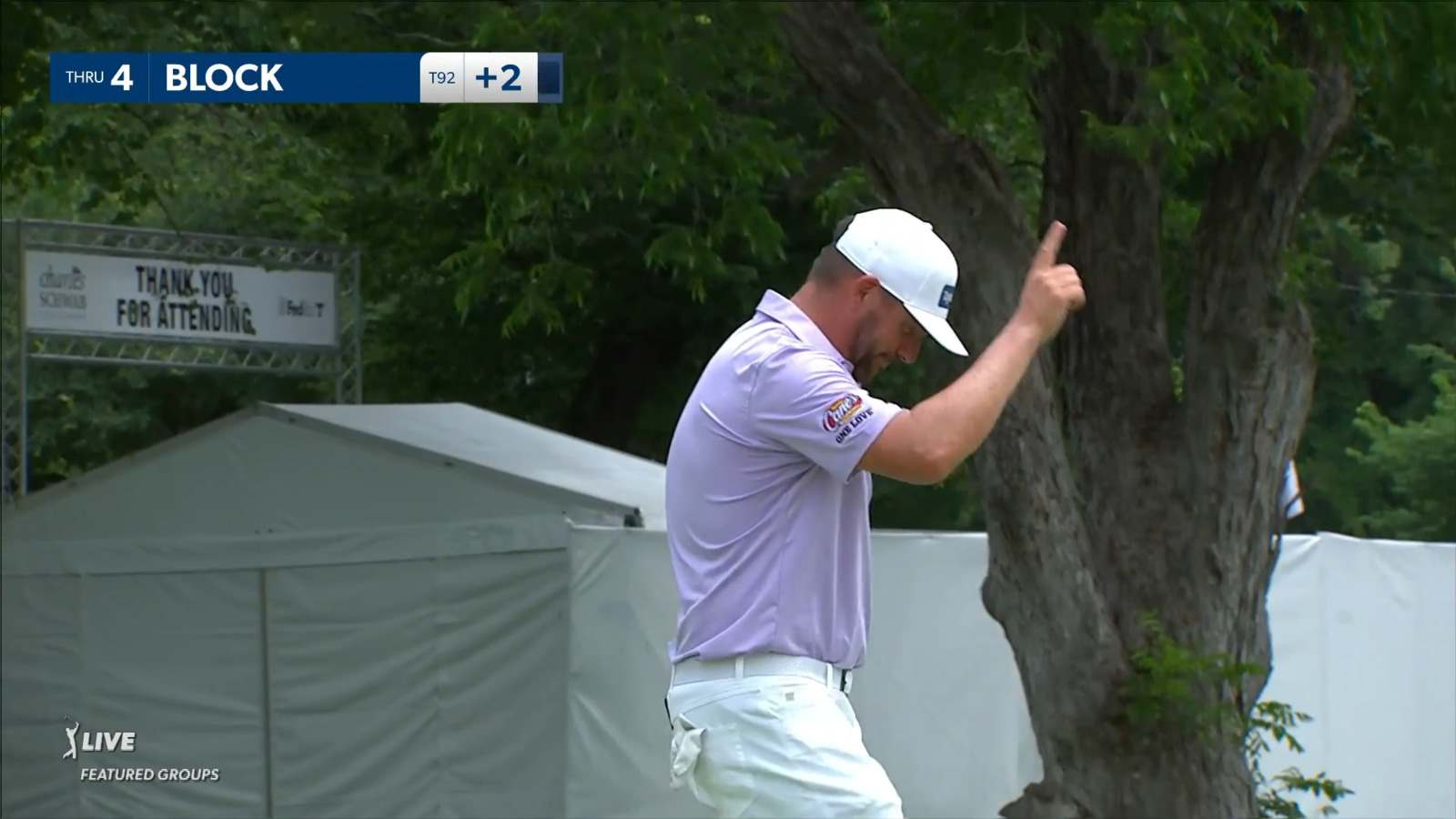 Michael Block cards excellent bounce-back birdie on No. 4 at Charles Schwab