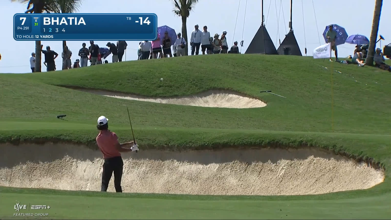 Akshay Bhatia gets up-and-down for birdie at Mexico Open