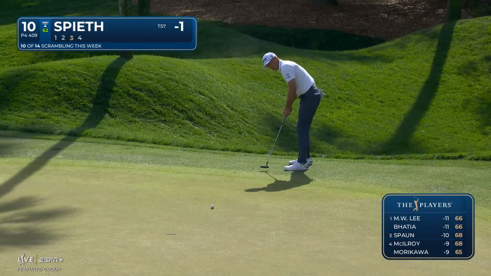 Jordan Spieth holes 18-footer for birdie at THE PLAYERS