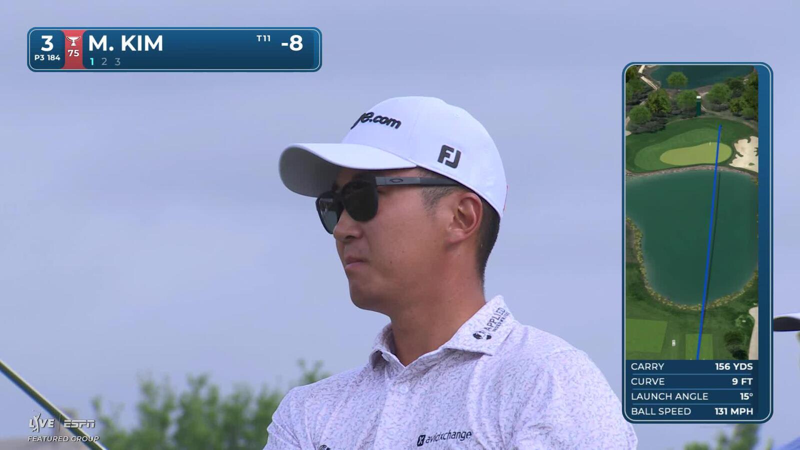 Michael Kim sinks 18-foot birdie putt on No. 3 at Valero