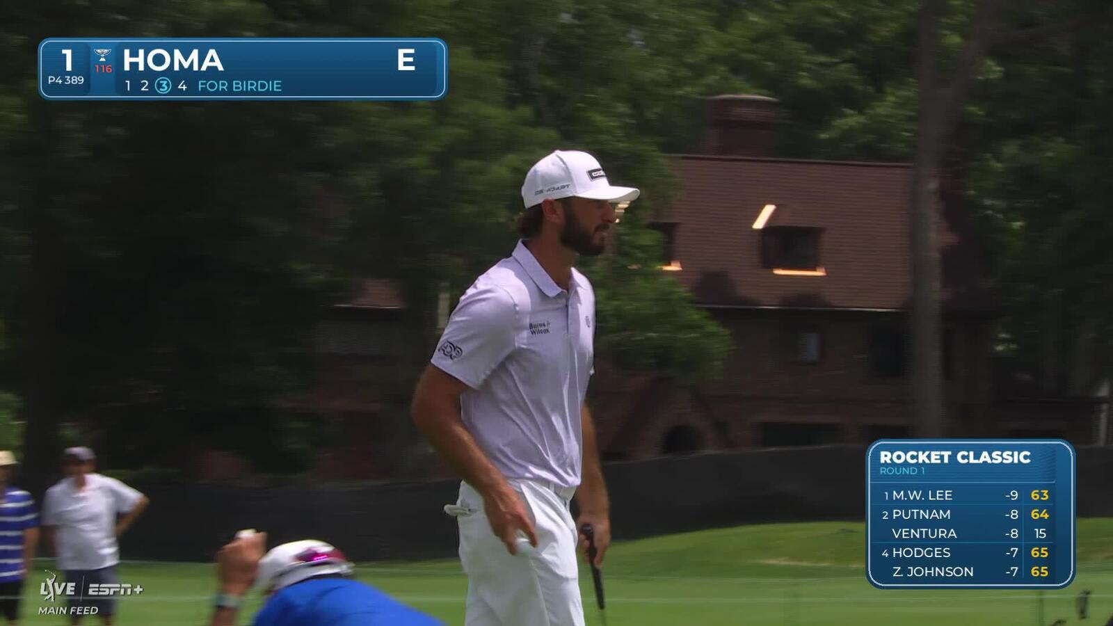 Max Homa makes birdie on No. 1 at Rocket Classic