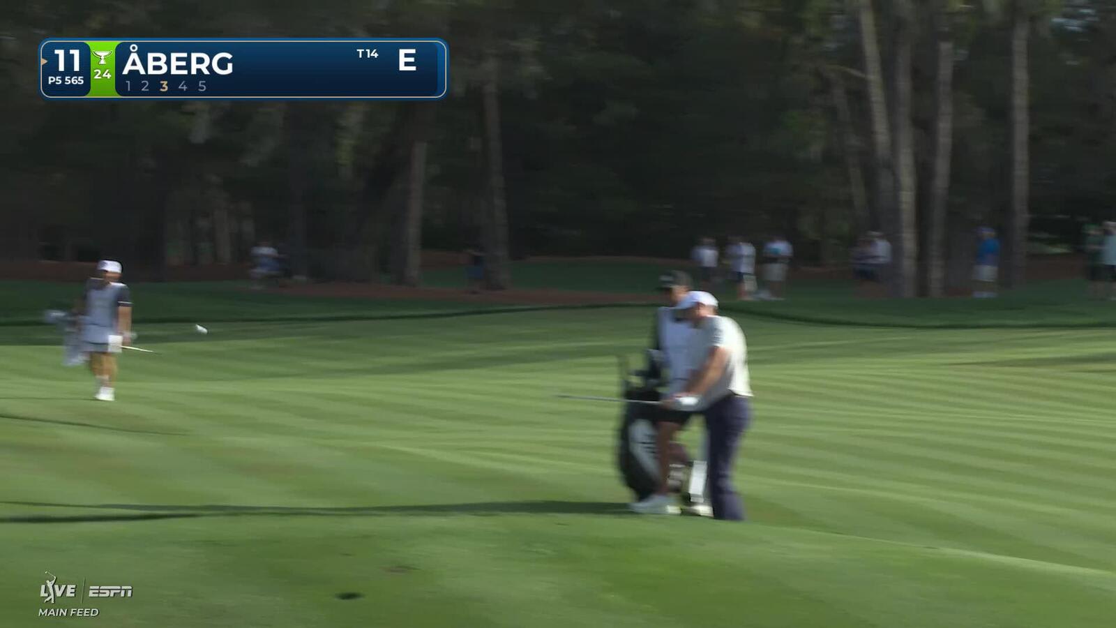 Ludvig Åberg taps in from 2 feet for birdie on No. 11 at THE PLAYERS