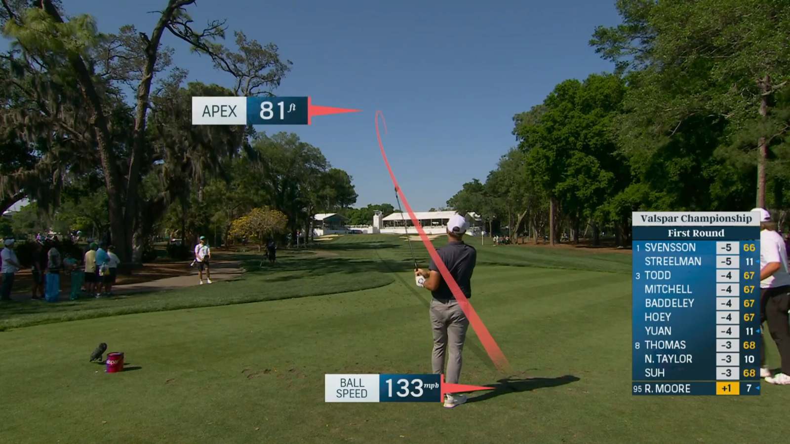 Ryan Moore's tight tee shot sets up birdie at Valspar