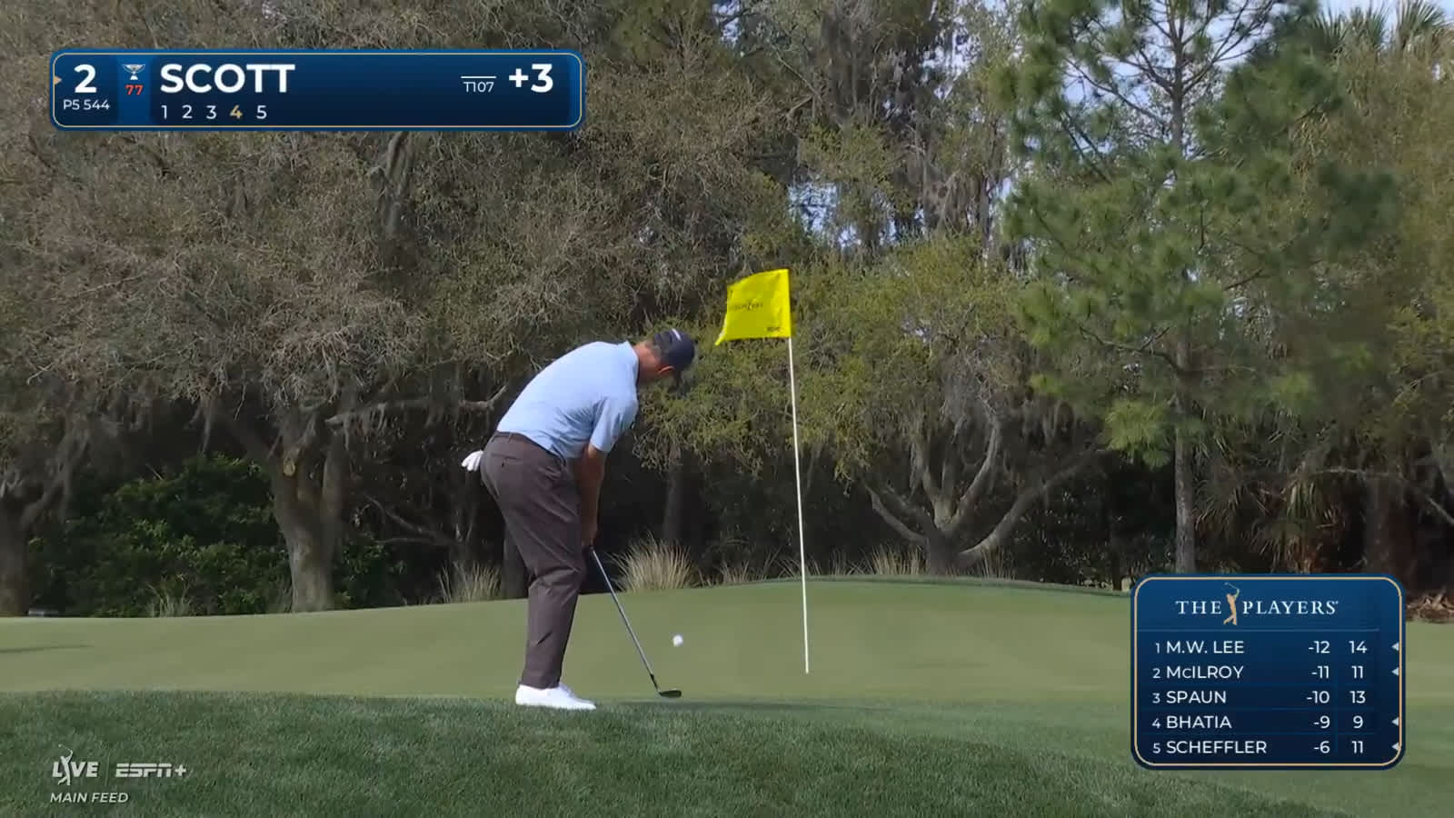 Adam Scott chips in for birdie at THE PLAYERS