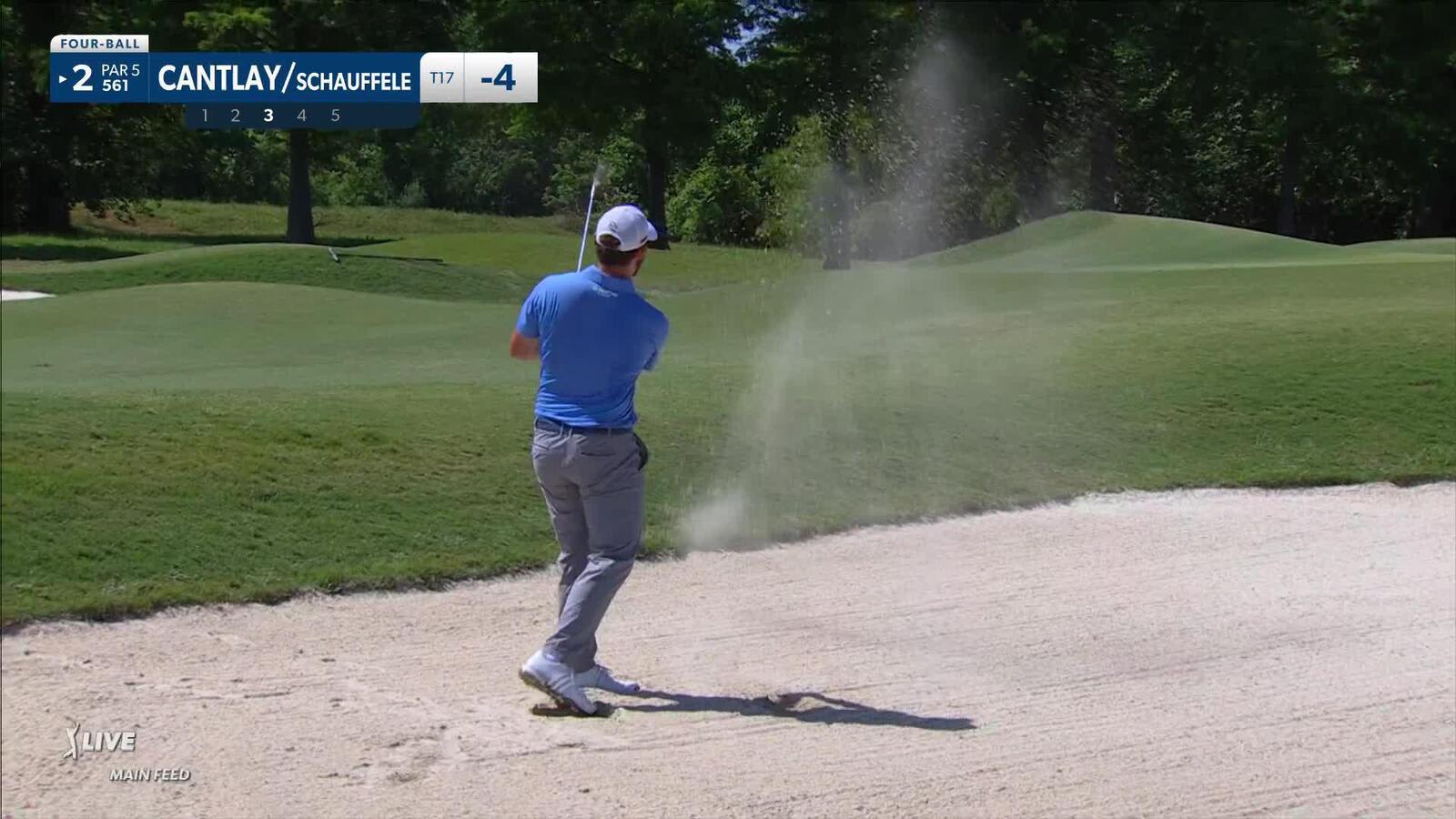 Patrick Cantlay nearly holes out to set up birdie at Zurich Classic