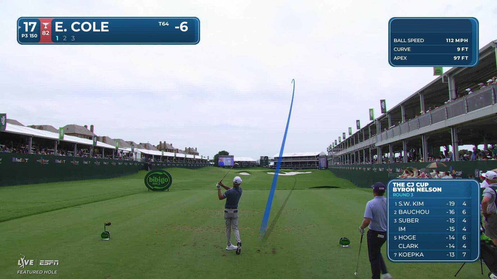 Eric Cole hits tee shot to 8 feet, sets up birdie on No. 17 at THE CJ CUP