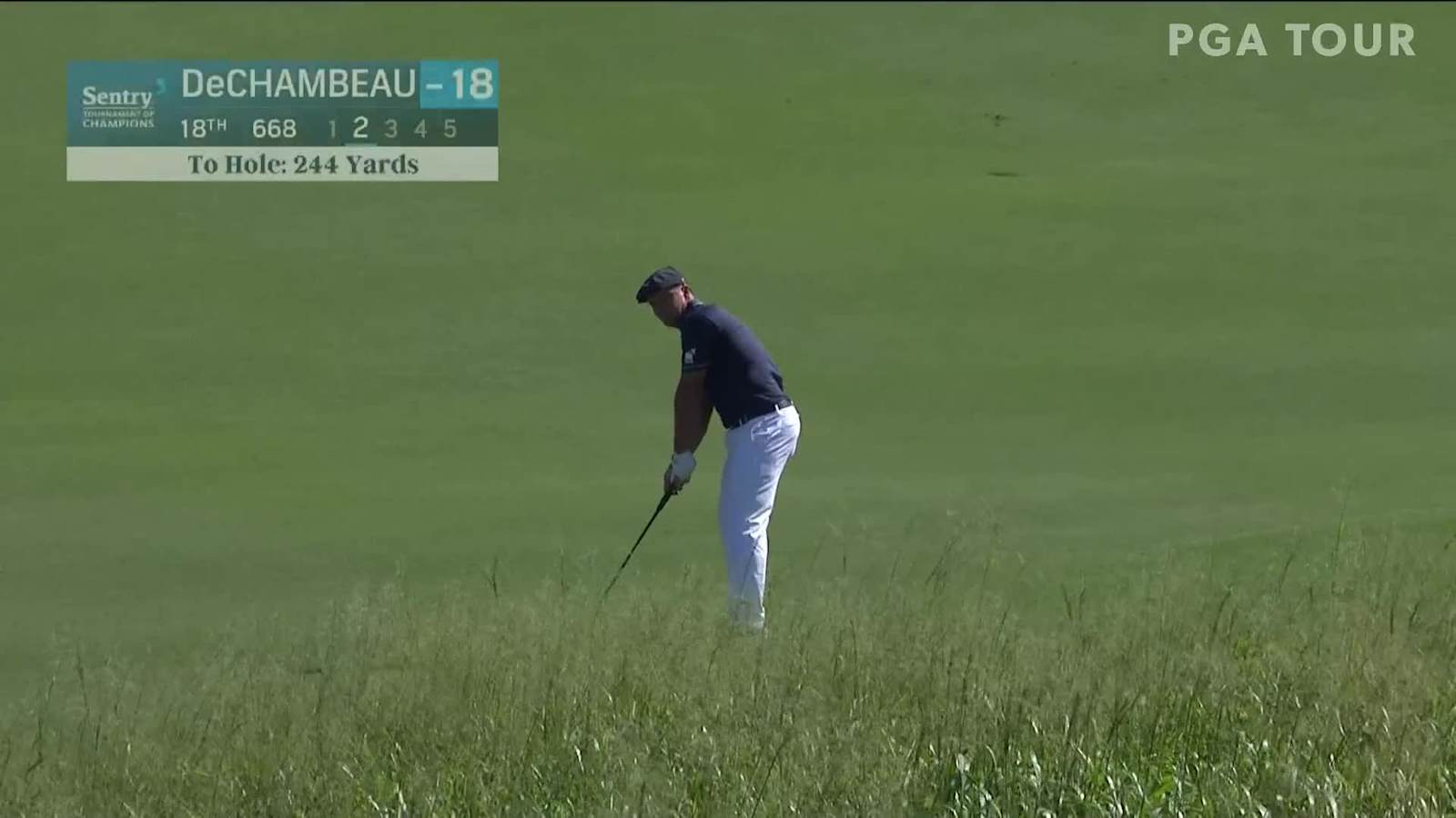Bryson DeChambeau eagles No. 18 at Sentry