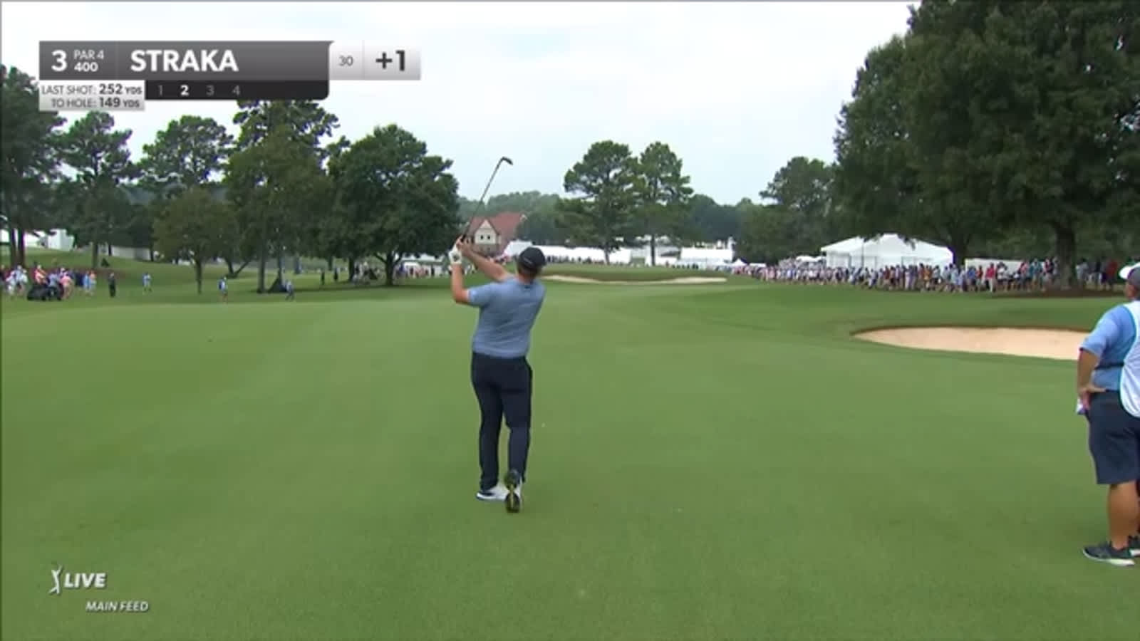 Sepp Straka dials in approach from 149-yards at TOUR Championship