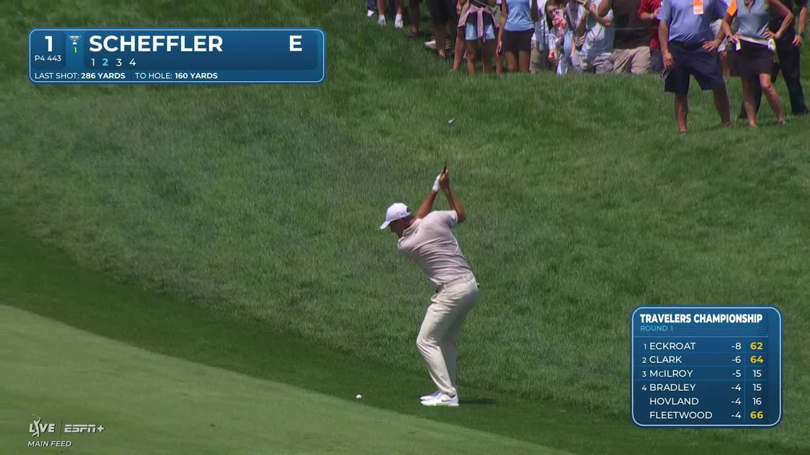 Scottie Scheffler makes birdie on No. 1 at Travelers