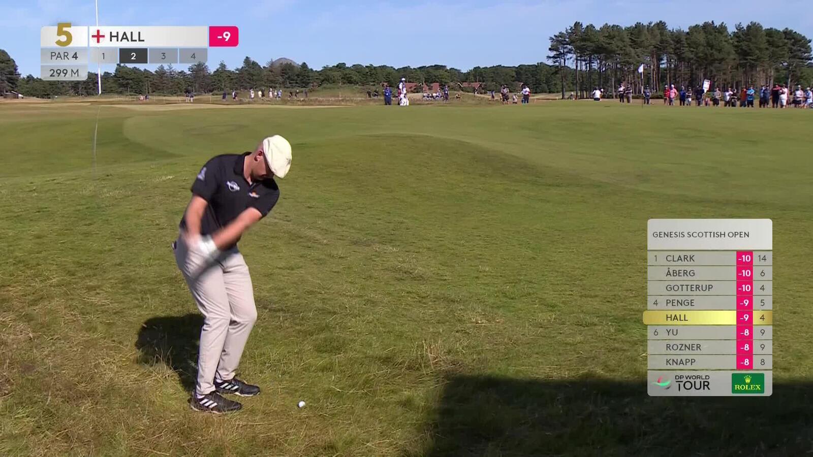 Harry Hall makes birdie on No. 5 at Genesis Scottish Open