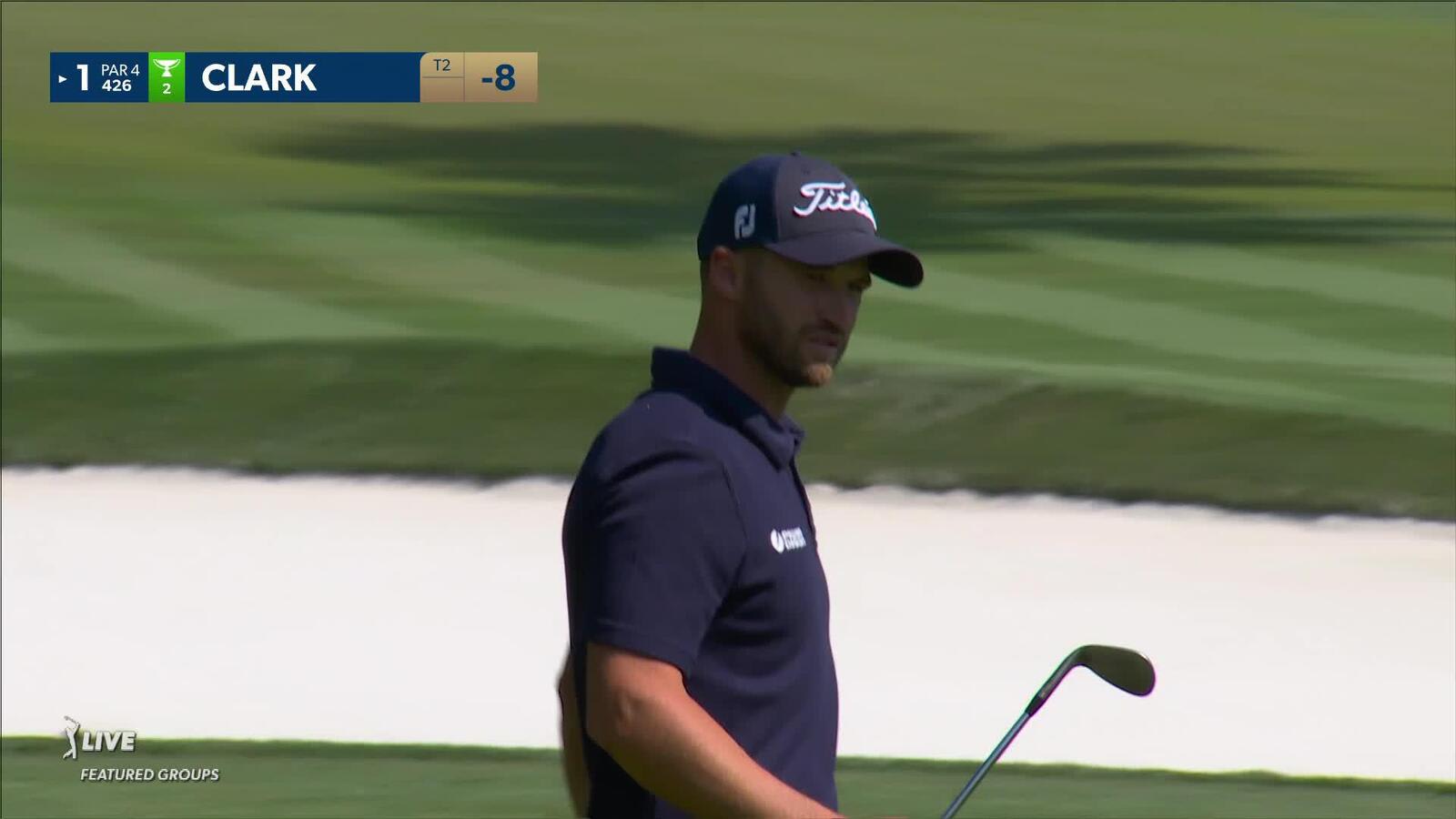 Wyndham Clark sends his 109-yard approach to inches at THE PLAYERS