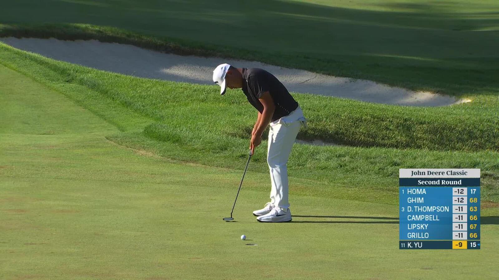 Kevin Yu makes birdie on No. 7 at John Deere