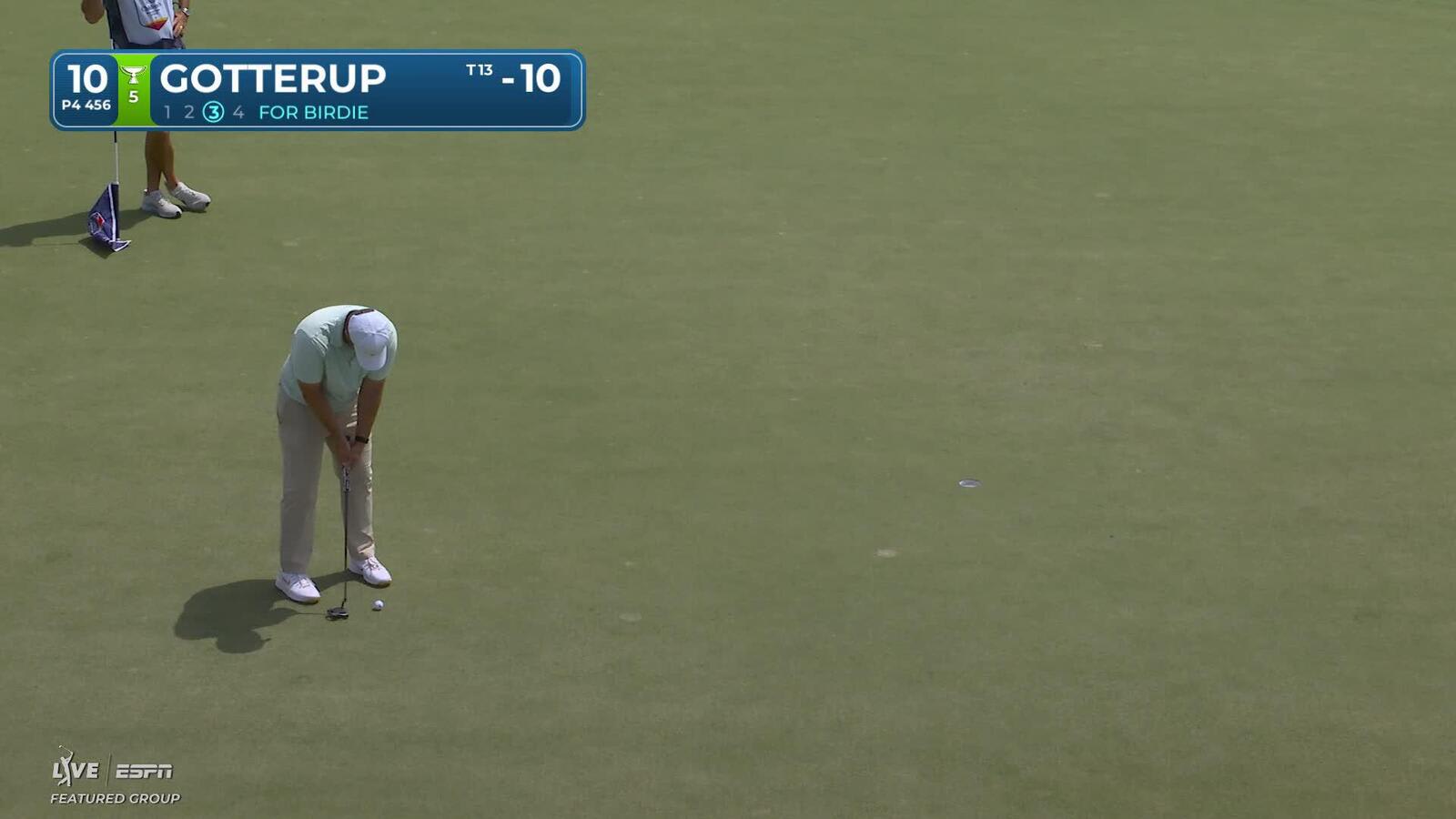 Chris Gotterup sinks 11-foot birdie putt on No. 10 at Texas Children's