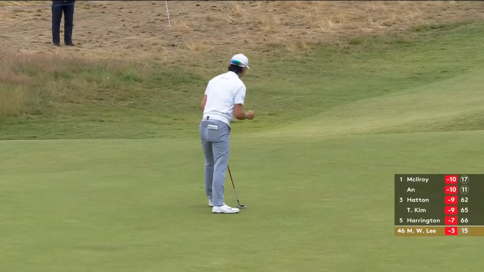 Min Woo Lee cards birdie at Genesis Scottish Open