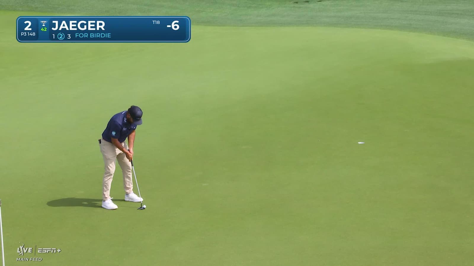 Stephan Jaeger rolls in 17-foot birdie putt at Houston Open