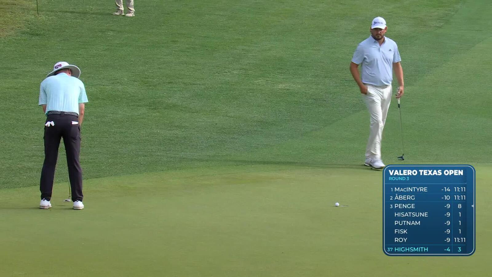 Joe Highsmith drains 10-foot birdie putt on No. 4 at Valero