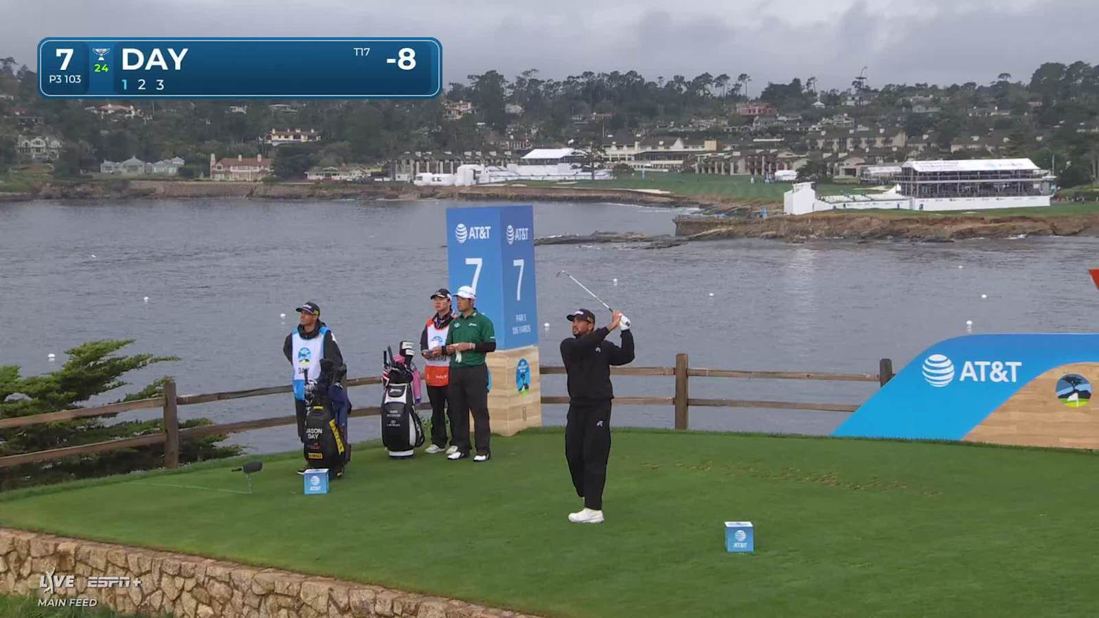 Jason Day spins tee shot to set up birdie at AT&T Pebble Beach
