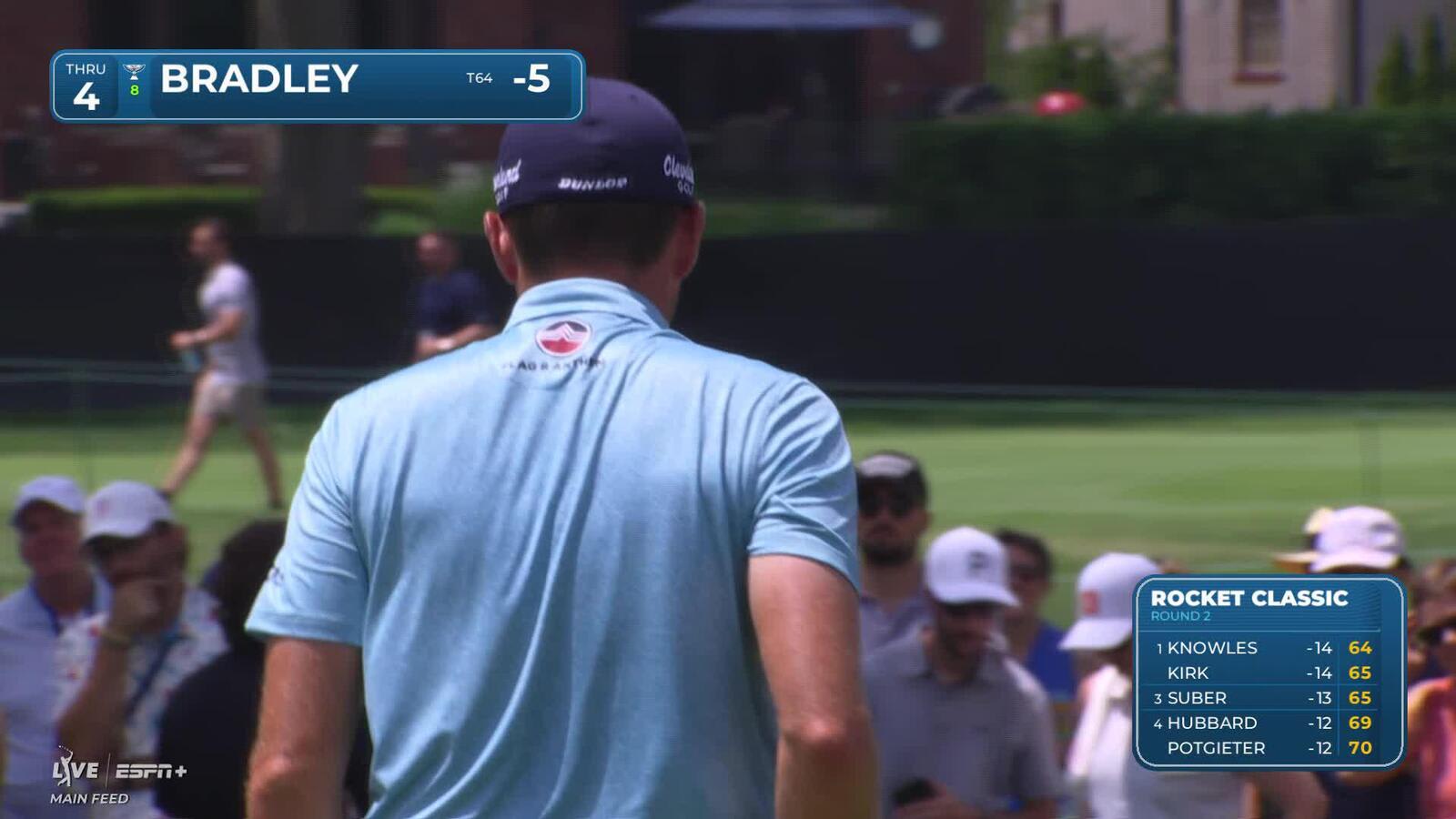 Keegan Bradley lays up to set up birdie at Rocket Classic