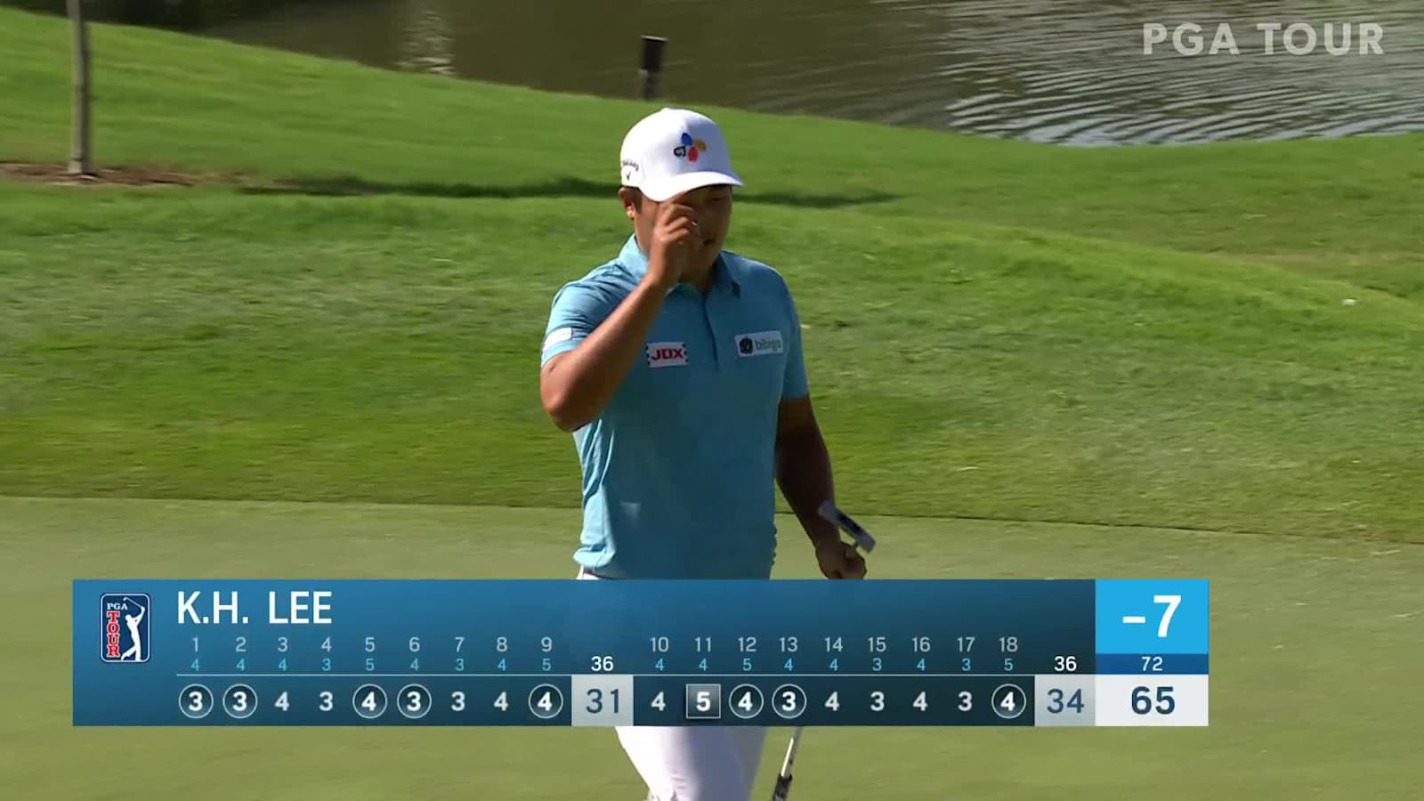 Kyoung-Hoon Lee reaches in two to set up birdie at AT&T Byron Nelson