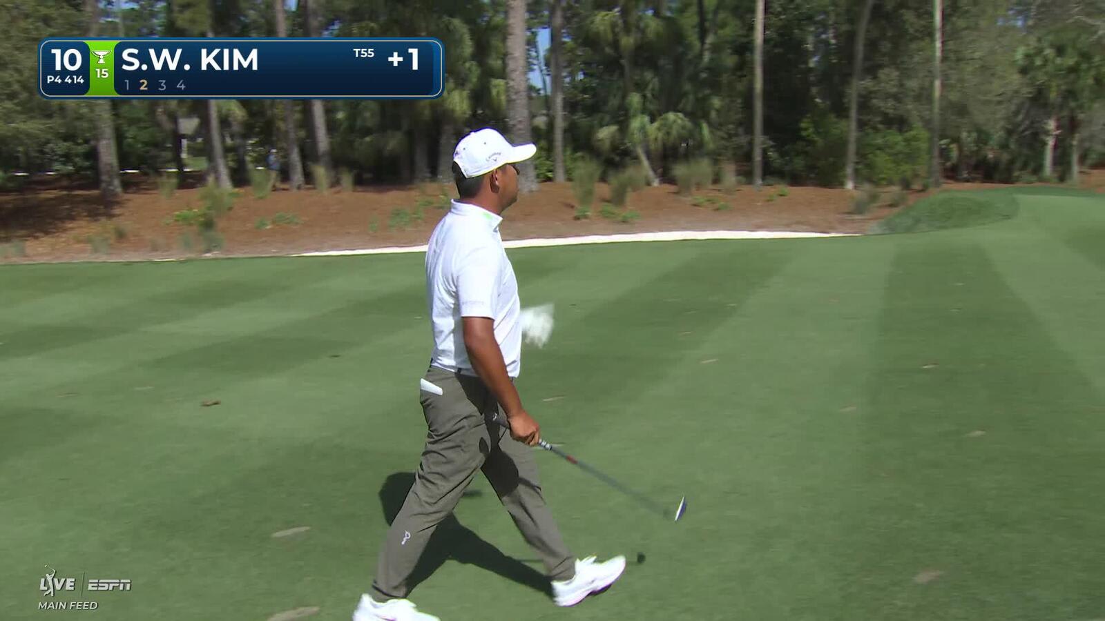 Si Woo Kim hits 152-yard approach to 12 feet, sets up birdie on No. 10 at THE PLAYERS