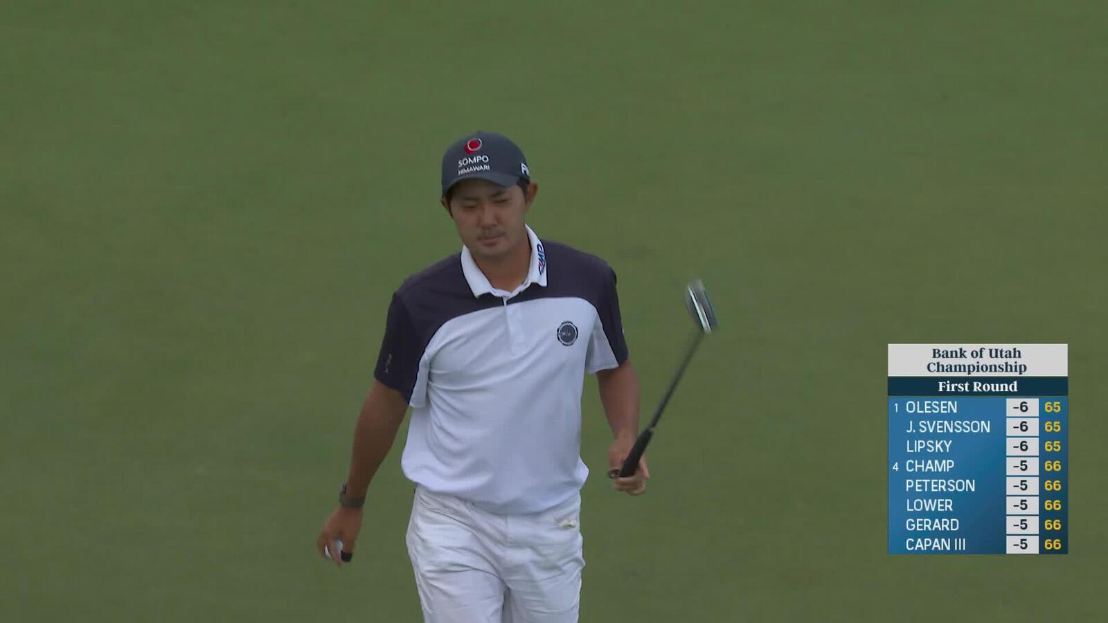 Takumi Kanaya sinks 17-foot birdie putt on No. 14 at Bank of Utah